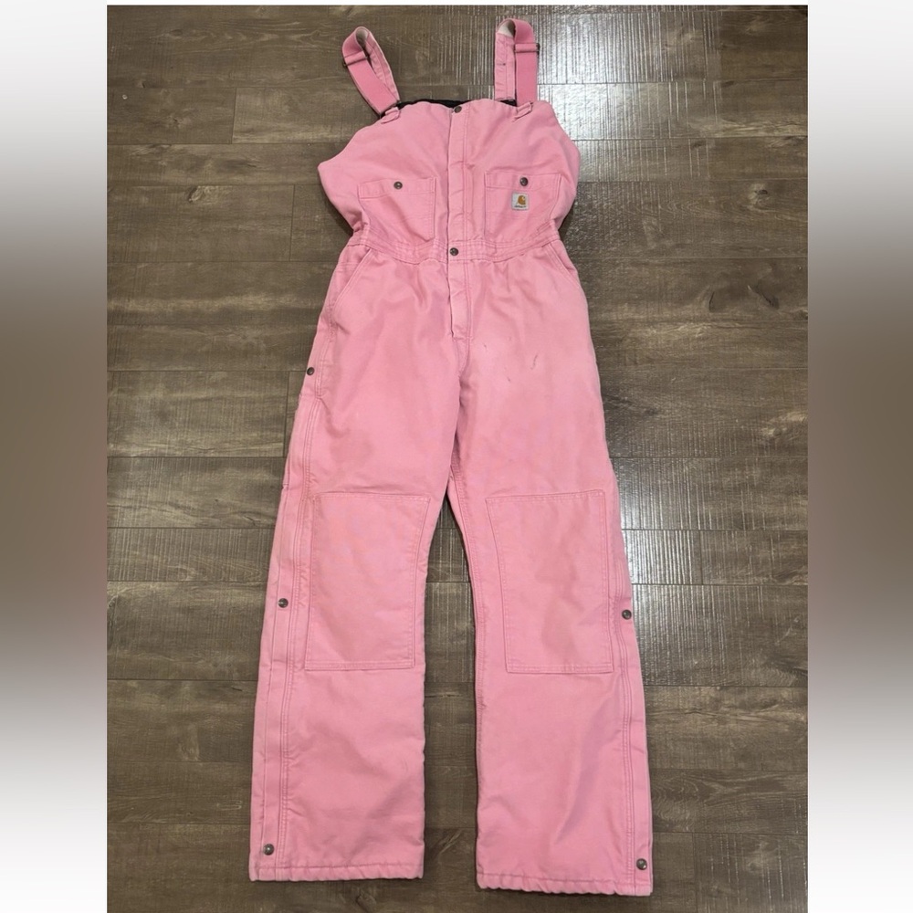 Carhartt Women’s Insulated Bib Overalls – Pink Rose 🌸